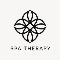 Spa therapy logo template, modern creative design psd