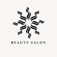 Aesthetic beauty salon logo template, creative professional design psd