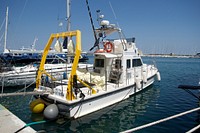 "Alkyon", a ship of the Hellenic Center for Marine Research, Harbour of Rhodes, Greece. Original public domain image from Wikimedia Commons