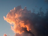 Stormy sunset clouds over Rome, Italy. Original public domain image from Wikimedia Commons