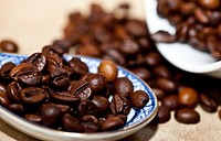 Coffee beans background. Original public domain image from <a href="https://commons.wikimedia.org/wiki/File:Coffee-660394.jpg" target="_blank">Wikimedia Commons</a>