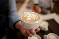 Latte art. Original public domain image from Wikimedia Commons