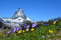 Snow mountain. Original public domain image from Wikimedia Commons