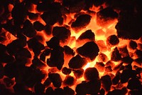 Coal fire. Original public domain image from Wikimedia Commons
