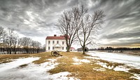 Partially Snowy Best House. Original public domain image from Flickr