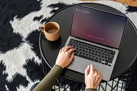 Woman working from home on a laptop