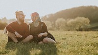 Sweet couple smiling to each other