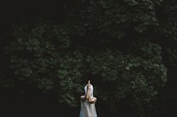 Free woman doing meditation image, public domain people CC0 photo.