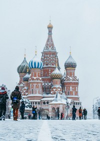 Saint Basil&#39;s Cathedral in winter, Moscow, Russia