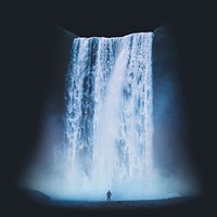 Waterfall, nature isolated image