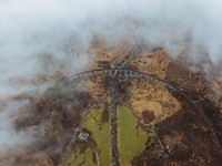 Scotland covered in thick fog