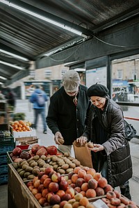 Fresh fruit market in the city