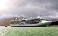 Diamond Princess Port Lyttleton NZ. Original public domain image from Flickr