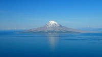 Volcano with the lake reflections, Augustine, Alaska. Original public domain image from Flickr