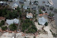 Aerial views of the damage caused by Hurricane Sandy to the New Jersey coast. Original public domain image from Flickr