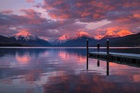 Lake McDonald Sunset at the Dock. Original public domain image from Flickr