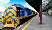 DJ Class Locomotive. Dunedin Station. NZ. Original public domain image from Flickr