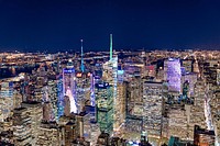 New York City skyline from the top of Empire State building. Free public domain CC0 image. 