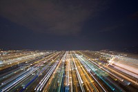 Traffic in the city long exposure photography. Original public domain image from Flickr