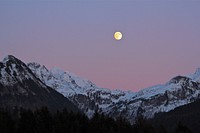 Moonrise over Sitka Ranger District, Tongass National Forest, Alaska. Original public domain image from Flickr