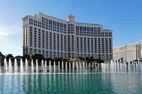 Fountains Of Bellagio.Las Vegas.More than a thousand fountains at the Bellagio dance to music ranging from Pavarotti to Sinatra. Original public domain image from Flickr