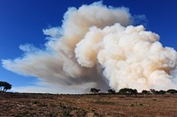 Wilfdfire smoke spreading in the air of Ford Ord. Original public domain image from Flickr