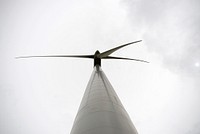 Wind turbine grayscale. Original public domain image from Flickr