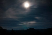 Night sky background with full moon. 