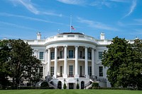 The United States Flag Flies at Half-Staff Atop the White House