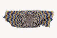 Hypnotizing optical illusion, ripped washi tape, abstract image