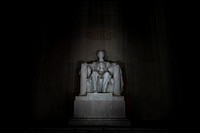 A statue of President Abraham Lincoln is seen during the Salute to America event, Lincoln Memorial in Washington, D.C. Original public domain image from Flickr