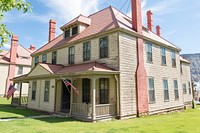 Poor condition of Fort Yellowstone buildings: historic employee housing by Jacob W. Frank. Original public domain image from Flickr