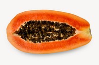 Papaya, tropical fruit isolated image psd