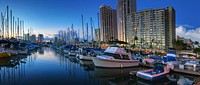 Ala Wai Harbour Honolulu. Original public domain image from Flickr