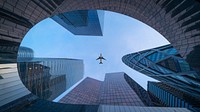 Plane on the sky. Free public domain CC0 photo.