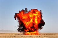 Boom, Baby! U.S. Marines with 1st Explosive Ordnance Disposal Company, Combat Logistics Regiment 2, conduct a demolition operation in Helmand province, Afghanistan. The EOD Marines properly disposed of unserviceable ammunition and other military items. Original public domain image from <a href="https://www.flickr.com/photos/marine_corps/8597921284/" target="_blank">Flickr</a>