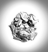 Crumpled paper ball. Free public domain CC0 photo.