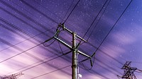 Electric pole with power lines. Free public domain CC0 image.