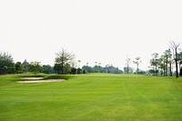 Golf course background, nature border design