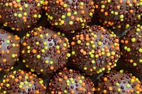 Chocolate ball with sprinkles. Free public domain CC0 photo.