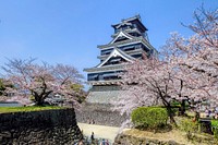 Kumamoto Castle in Osaka, Japan. Free public domain CC0 photo.