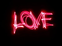 Love on black background. Free public domain CC0 image.