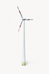 Wind turbine image on white background