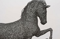 Horse wrought iron statue. Free public domain CC0 photo.