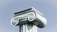 Pillar capitals Greek architecture. Free public domain CC0 photo.