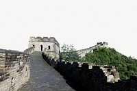 Famous landmark collage element, Great Wall of China psd