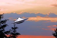 UFO against the sky. Free public domain CC0 photo
