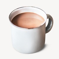 Hot chocolate sticker, comfort food image psd