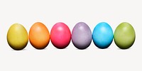 Easter eggs sticker, festive isolated image psd