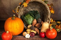 Free variety of autumn vegetables image, public domain food CC0 photo.